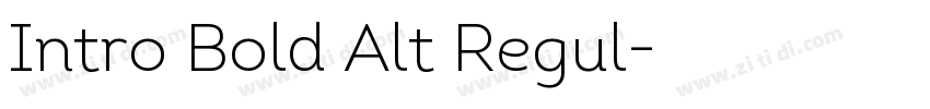 Intro Bold Alt Regul字体转换